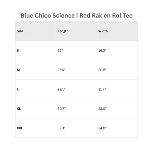 Chicosci Rak en Rol Heavyweight Cotton Tee - Red