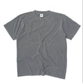 FREEDOM PLAINS LIBRARY PIGMENT DYED GARMENT WASHED GRAY 7.4oz Heavyweight Cotton Tee | 250GSM 14/S 100% COTTON &  Japanese Quality