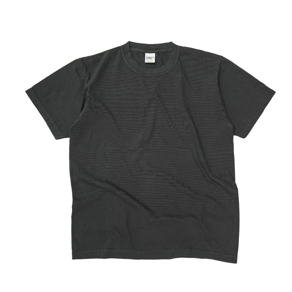 FREEDOM PLAINS LIBRARY PIGMENT DYED GARMENT WASHED BLACK 7.4oz Heavyweight Cotton Tee | 250GSM 14/S 100% COTTON &  Japanese Quality