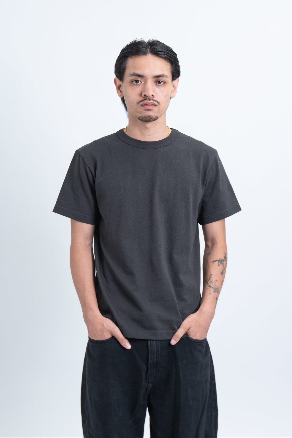 Printstar OET 5.8oz SMOKE Black Heavyweight Cotton Tee | 200GSM 16/S Premium Structured Fit & Durable Japanese Quality