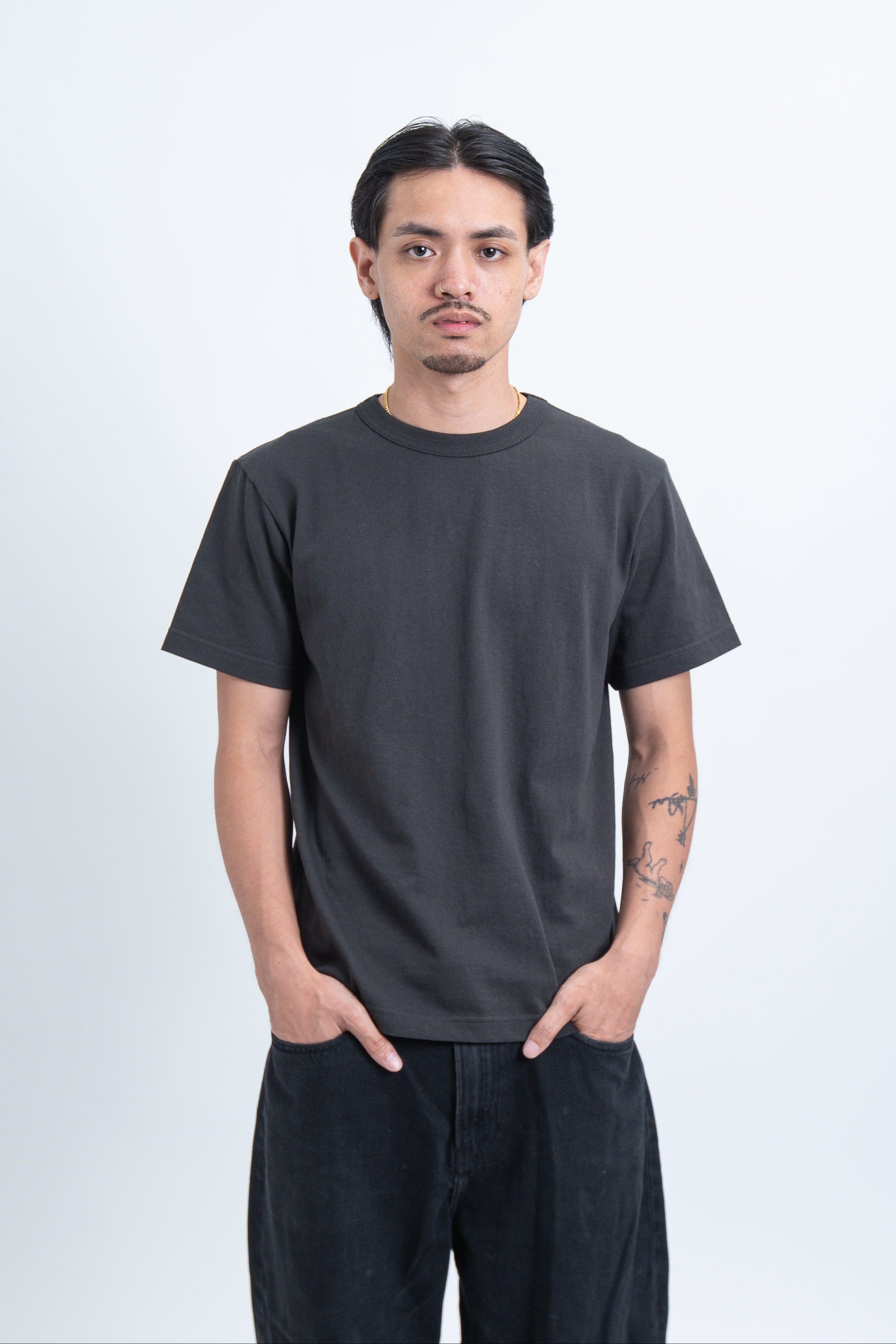 Printstar OET 5.8oz SMOKE Black Heavyweight Cotton Tee | 200GSM 16/S Premium Structured Fit & Durable Japanese Quality