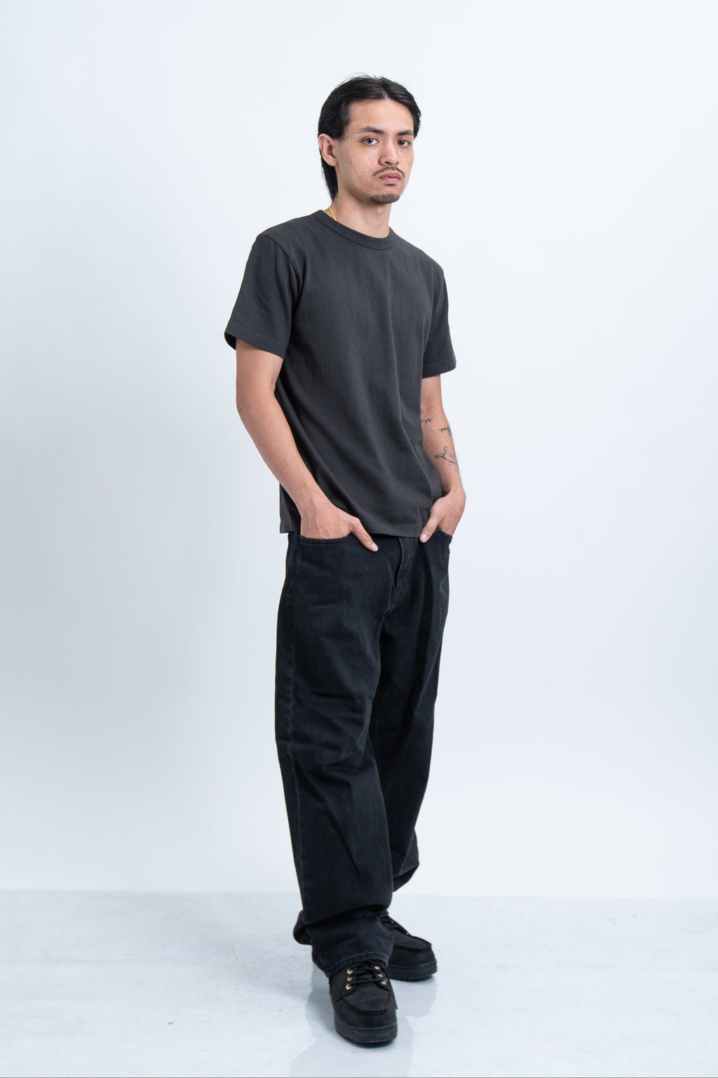 Printstar OET 5.8oz SMOKE Black Heavyweight Cotton Tee | 200GSM 16/S Premium Structured Fit & Durable Japanese Quality