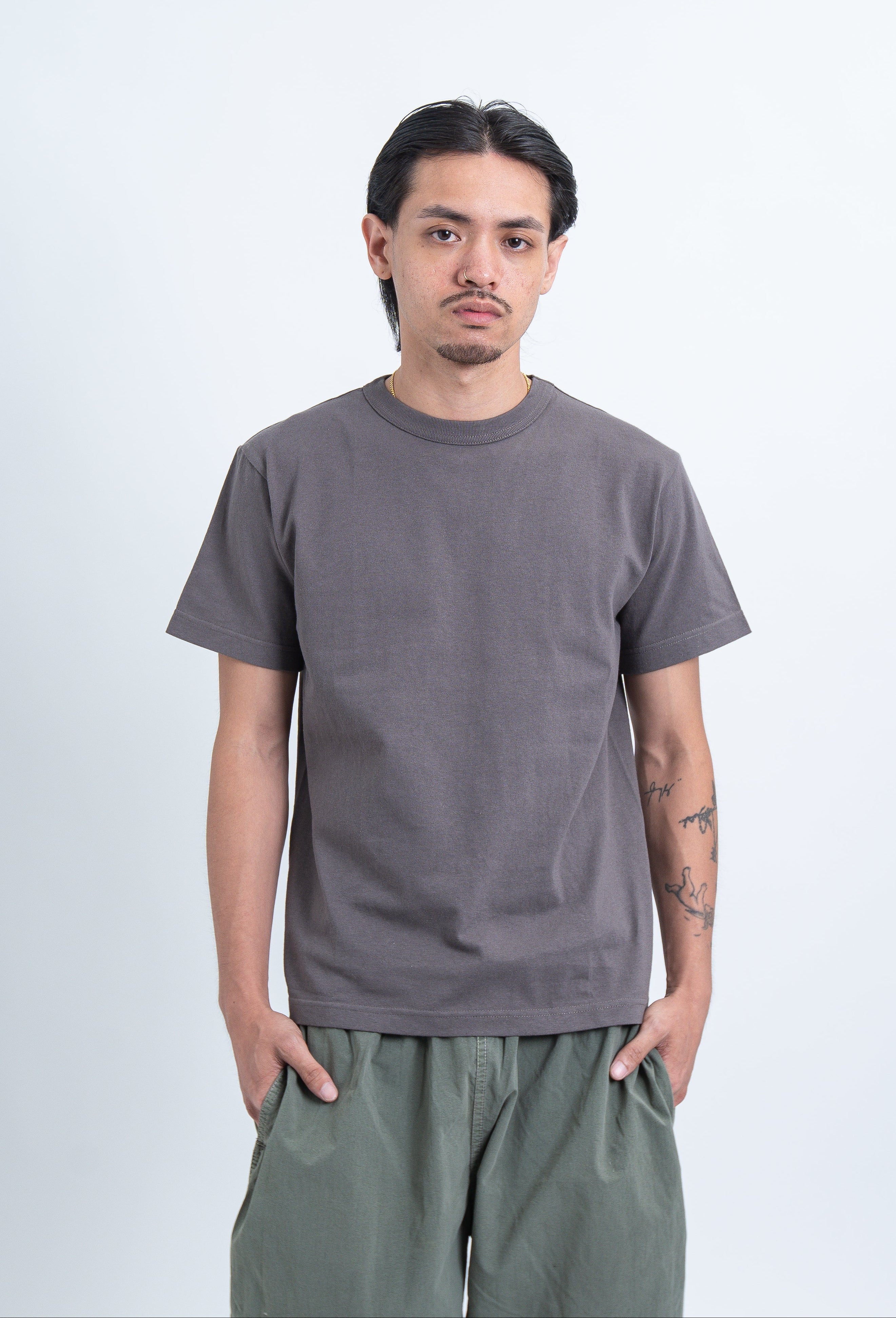 Printstar OET 5.8oz Charcoal Heavyweight Cotton Tee | 200GSM 16/S Premium Structured Fit & Durable Japanese Quality