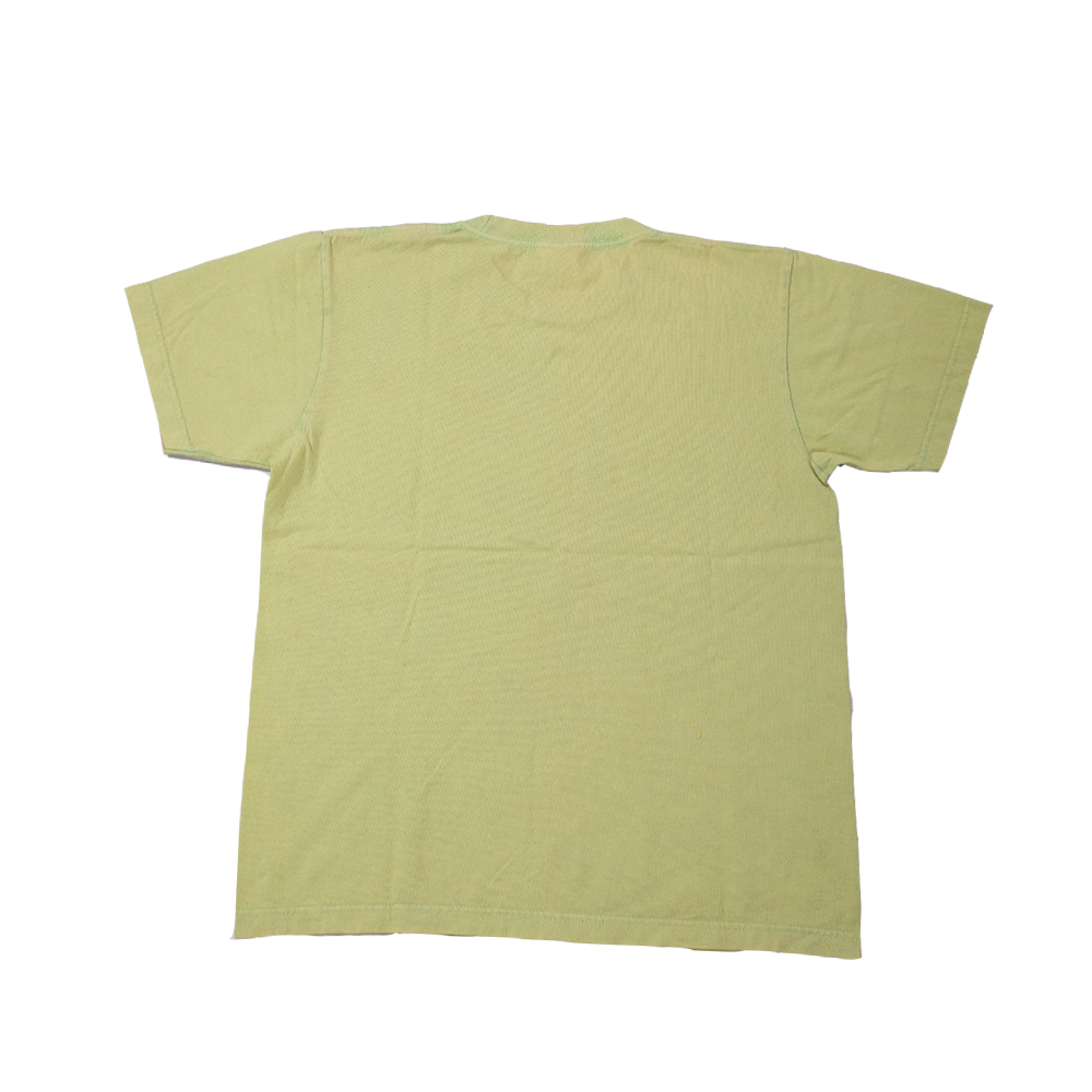 FREEDOM PLAINS LIBRARY PIGMENT DYED GARMENT WASHED MATCHA LATTE GREEN 7.4oz Heavyweight Cotton Tee | 250GSM 14/S 100% COTTON &  Japanese Quality