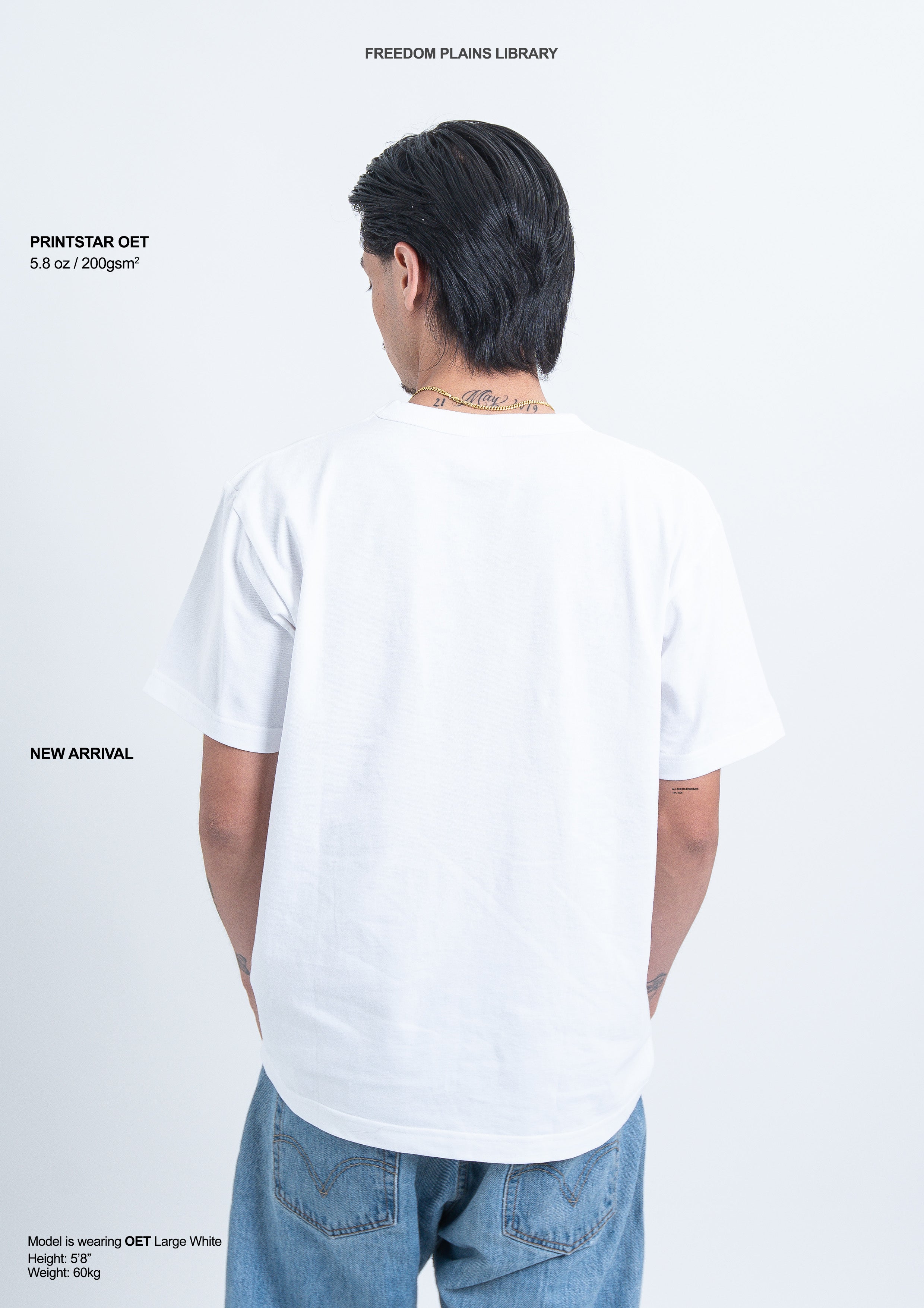Printstar OET 7.4oz White Super Heavyweight Boxy Tee | 250GSM Premium Cotton and Durable Japanese Quality