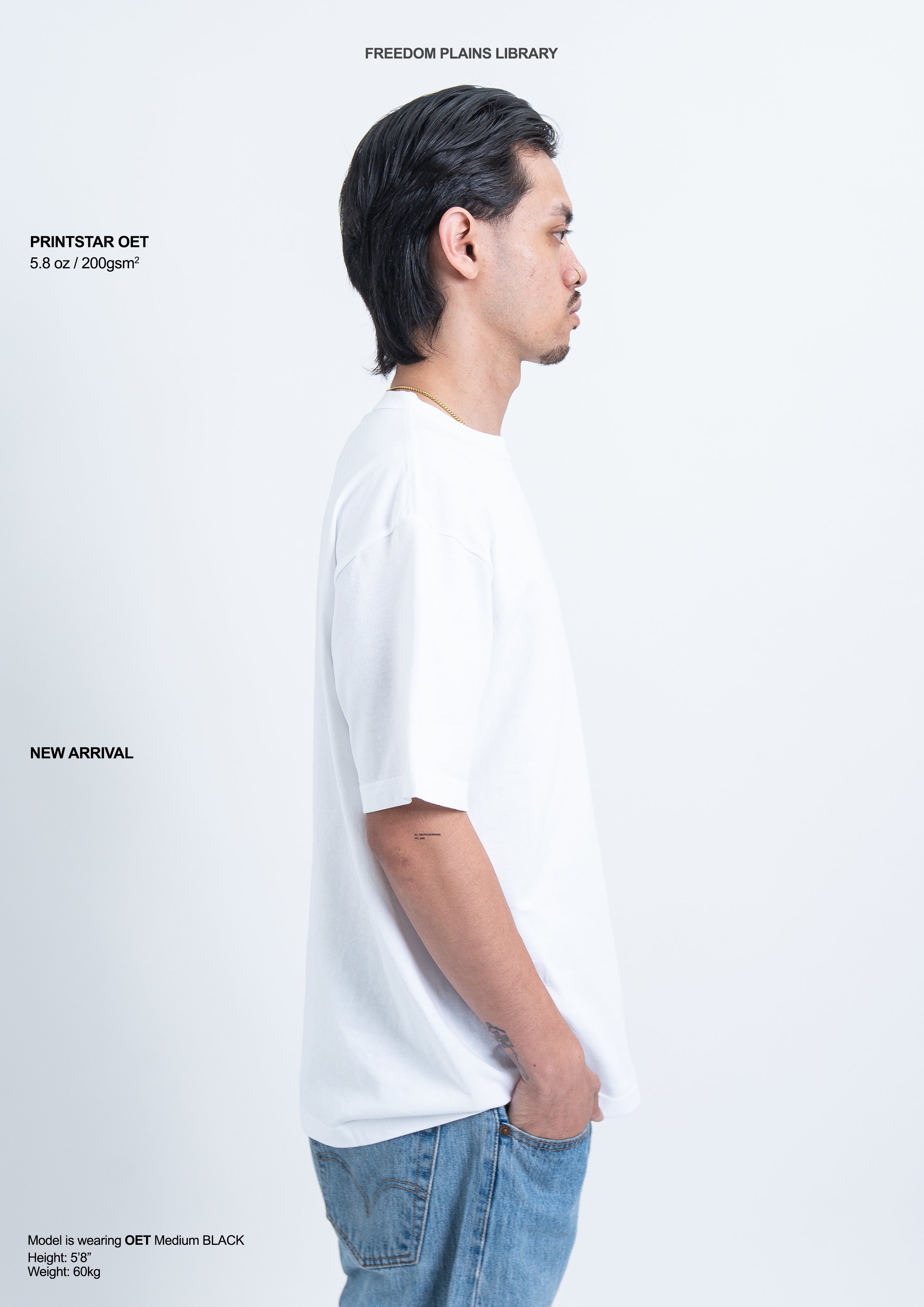Printstar OET 7.4oz White Super Heavyweight Boxy Tee | 250GSM Premium Cotton and Durable Japanese Quality