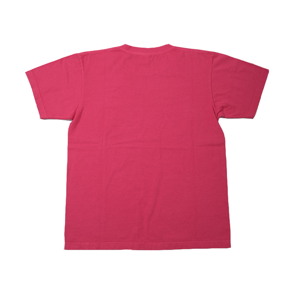 FREEDOM PLAINS LIBRARY PIGMENT DYED GARMENT WASHED FLAMINGO PINK 7.4oz Heavyweight Cotton Tee | 250GSM 14/S 100% COTTON &  Japanese Quality
