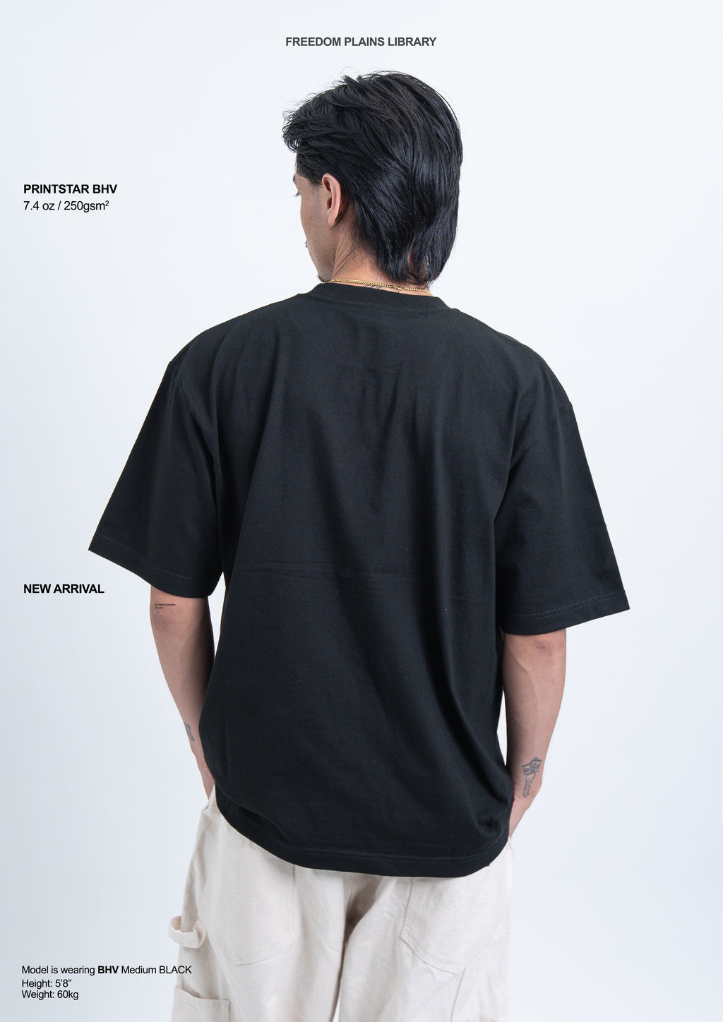 Printstar BHV 7.4oz Black Super Heavyweight Boxy Tee | 250GSM Premium Cotton and Durable Japanese Quality