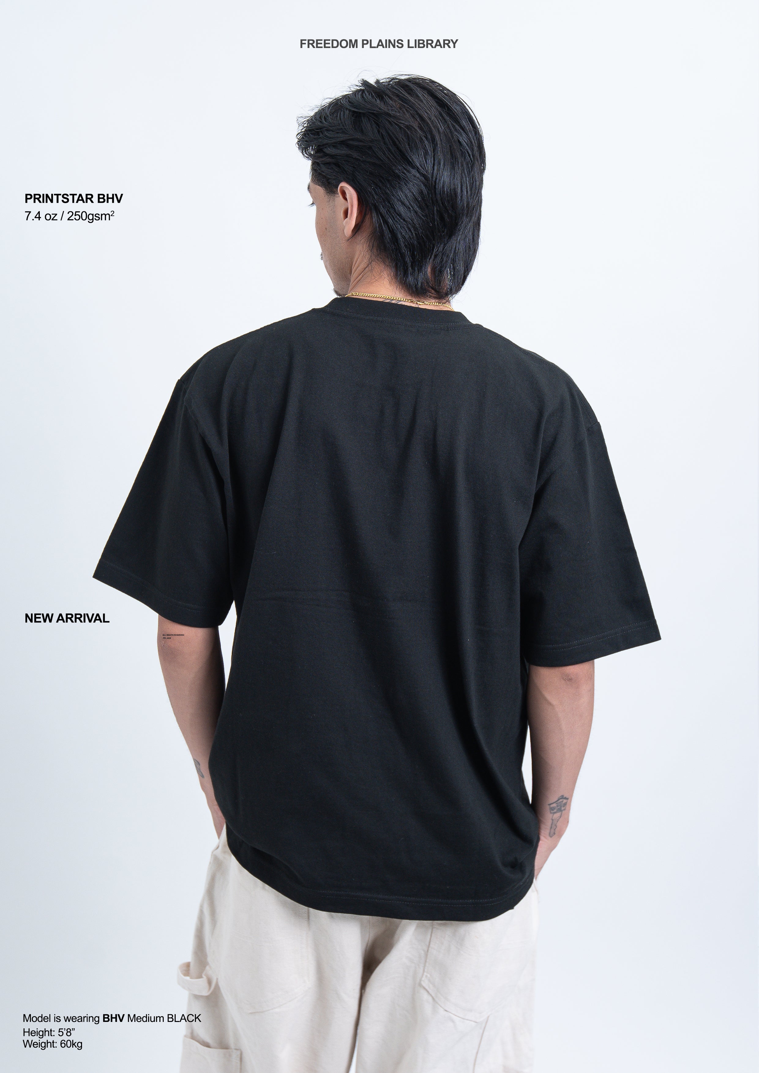 Printstar BHV 7.4oz Black Super Heavyweight Boxy Tee | 250GSM Premium Cotton and Durable Japanese Quality