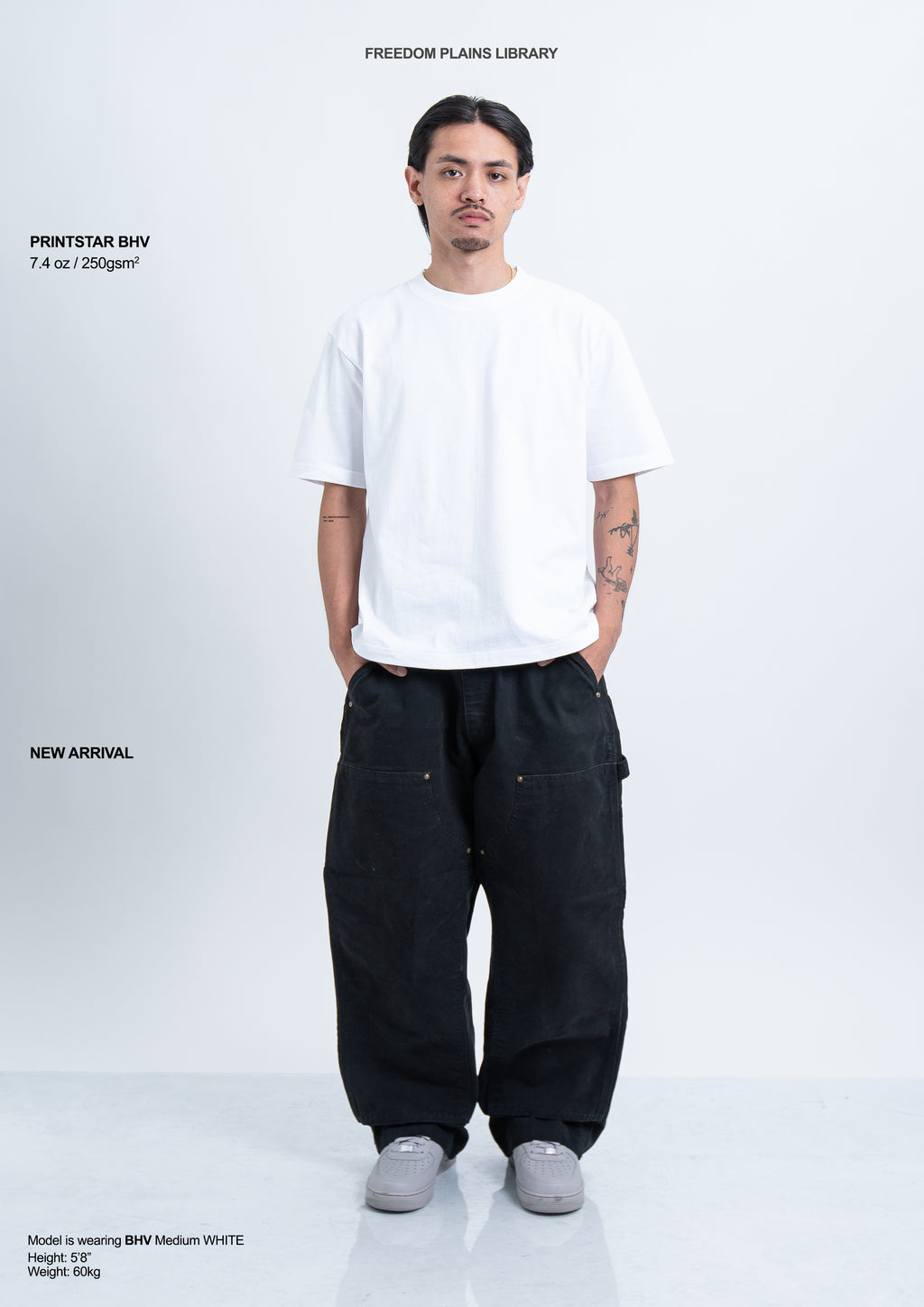 Printstar BHV 7.4oz White Super Heavyweight Boxy Tee | 250GSM Premium Cotton and Durable Japanese Quality