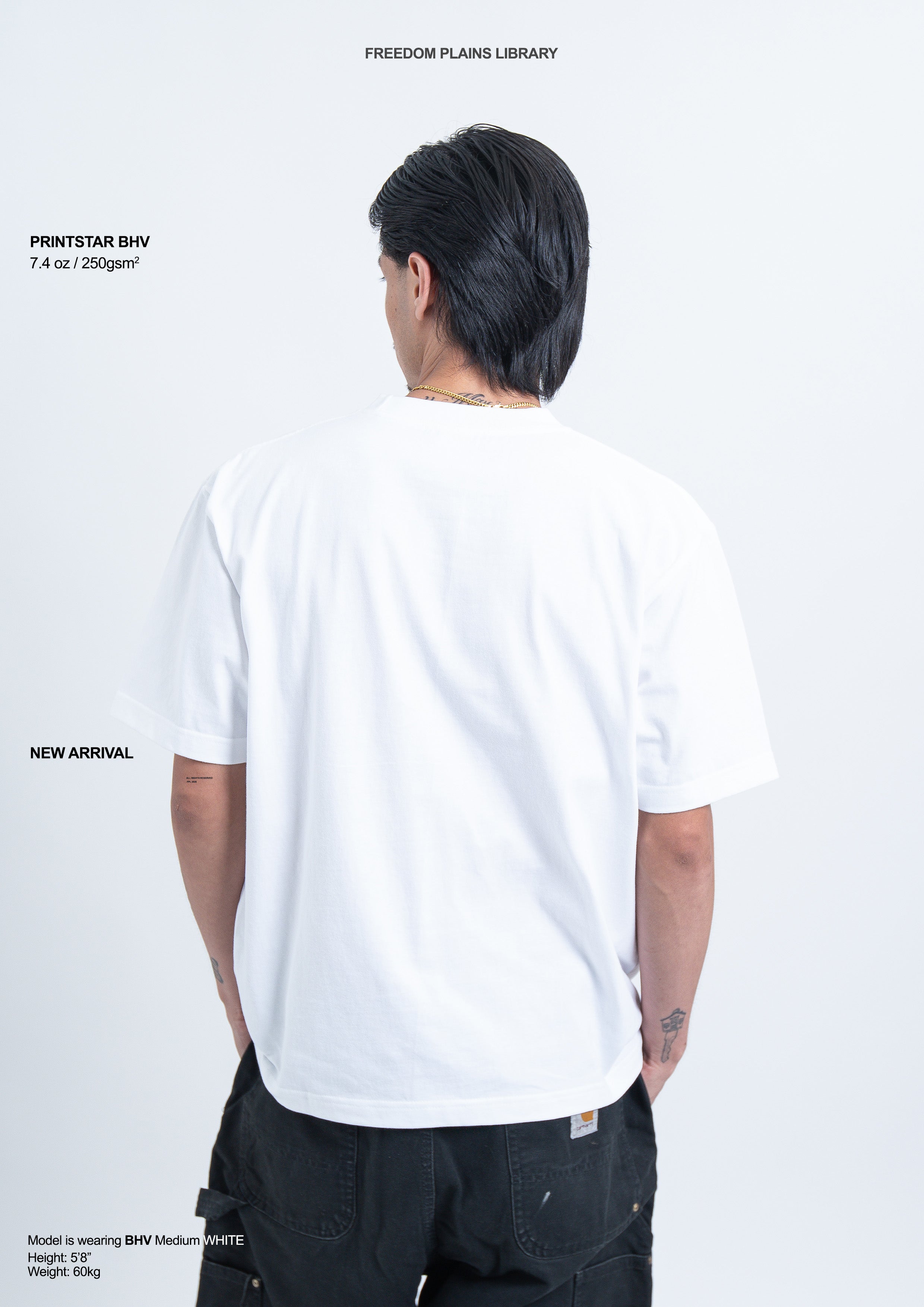 Printstar BHV 7.4oz White Super Heavyweight Boxy Tee | 250GSM