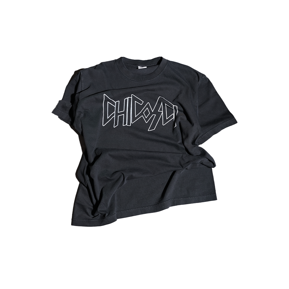 Chicosci Logo Heavyweight Cotton Tee - Washed Black